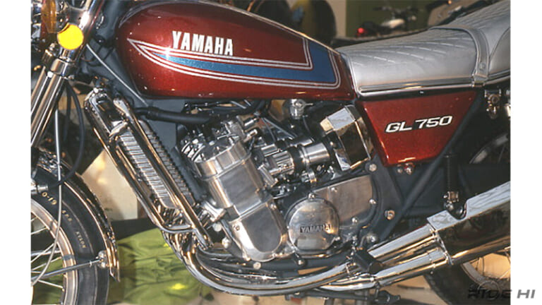 YAMAHA GL750 1971 TokyoMotorShow model｜ヤマハ「GL750」とは?! 東京モーターショーに現れた2スト4気筒は世界GP制覇の誇りを市販車へとフィードバックする夢を背負っていた