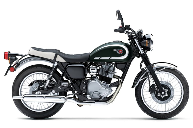カワサキ|W230|欧州仕様|2026年モデル|カワサキ「W230」「メグロS1」の2026年モデルが登場! W230はメッキフェンダーの新色マットグリーン採用【欧州】