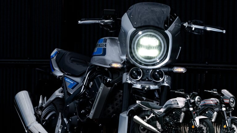 「丸眼&角系カウルブーム来るか」ホンダCB1000F SE コンセプト初お披露目：アクセサリー&一部保安部品も判明/STDはカラバリも