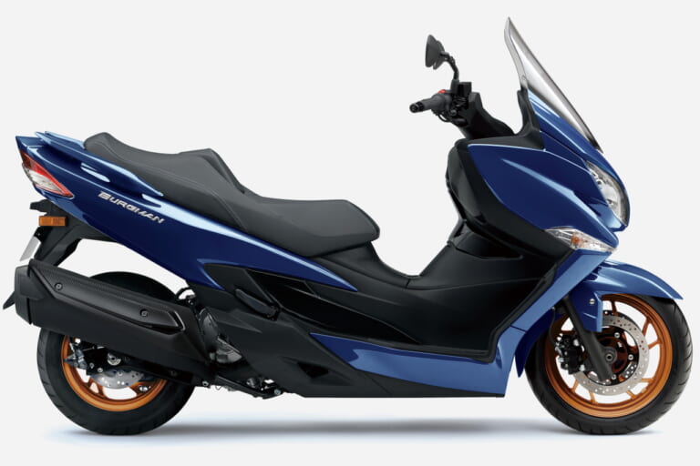 スズキ｜バーグマン400｜2025年モデル｜今度の「バーグマン400」はゴールドホイール！ スズキがニューカラー3色を発表、7/18発売