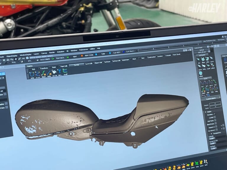 ハーレーダビッドソン｜X350｜BLESS CREATIONカスタム｜3Dモデル｜[ハーレーカスタム] カーボン外装をまとったユーロピアンムードのX350〈BLESS CREATION〉