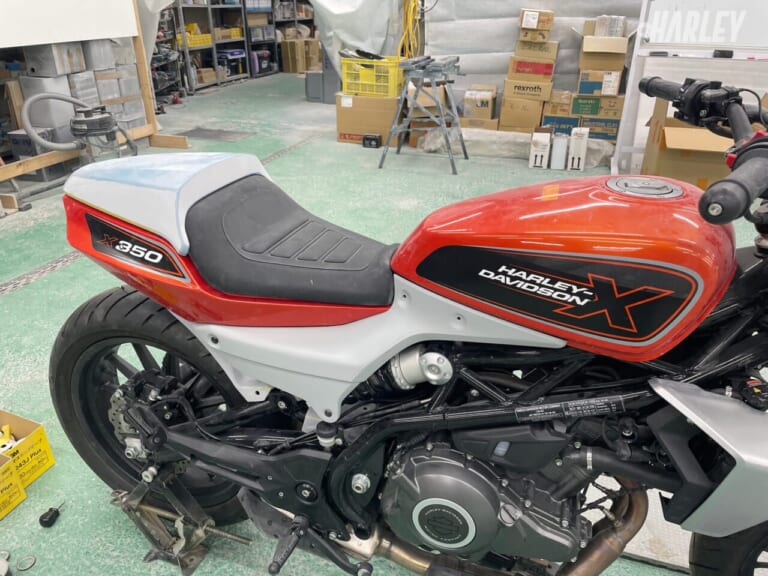 ハーレーダビッドソン｜X350｜BLESS CREATIONカスタム｜クレイ作成｜[ハーレーカスタム] カーボン外装をまとったユーロピアンムードのX350〈BLESS CREATION〉