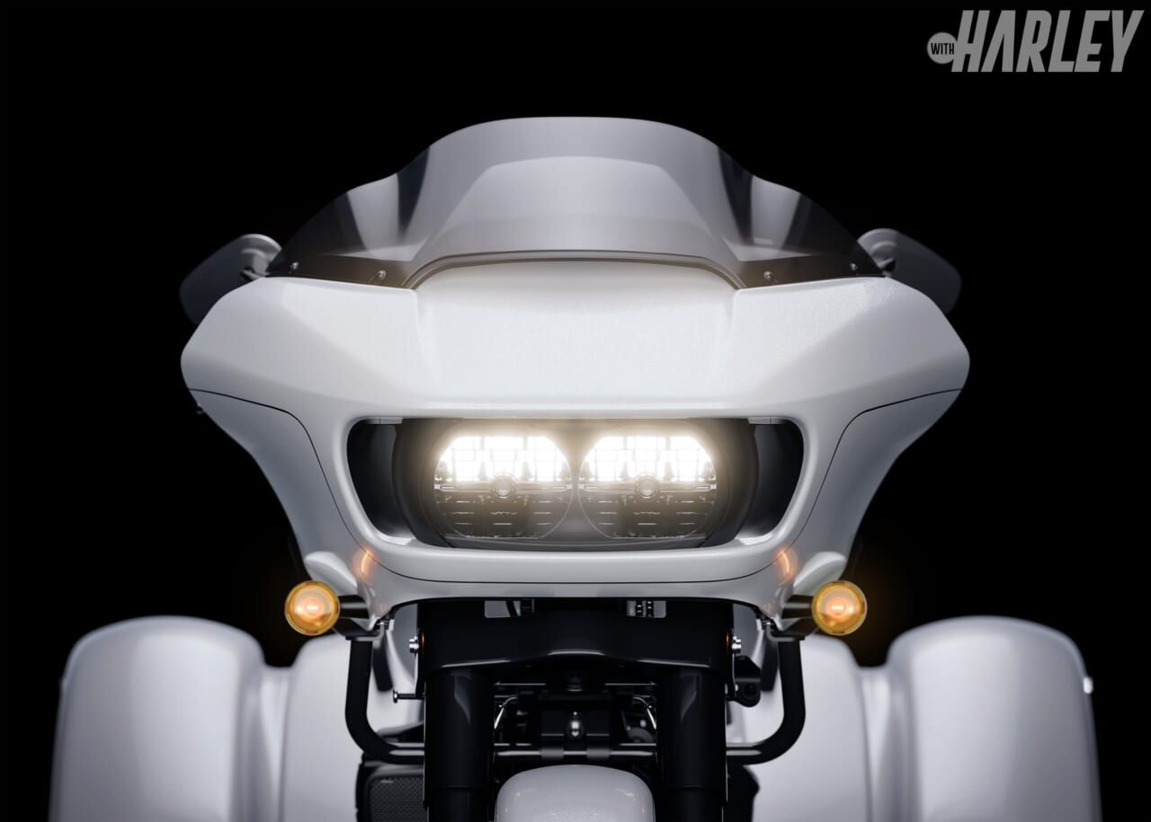 ハーレーダビッドソン｜ロードグライド3｜ヘッドライト｜極上の3輪ツーリングモデルが進化：【新型】2025 ハーレーダビッドソン「トライグライド ウルトラ」「ロードグライド3」