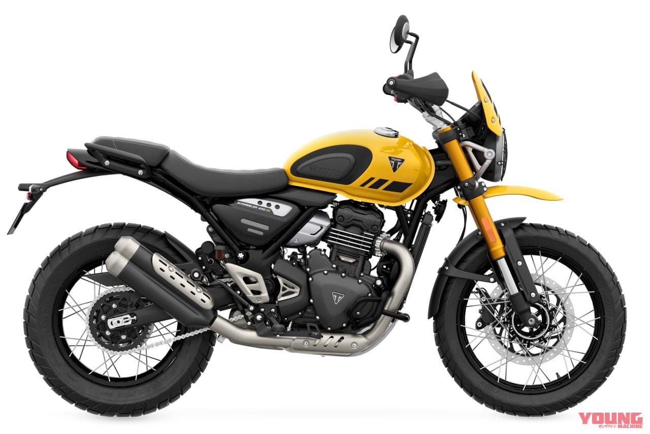 トライアンフ｜スクランブラー400XC｜2026年モデル｜普通二輪免許で乗れるトライアンフ 新型「スクランブラー400 XC」発表！ チューブレススポークホイールやガード類を備えた本格派へ