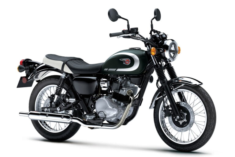 カワサキ|W230|欧州仕様|2026年モデル|カワサキ「W230」「メグロS1」の2026年モデルが登場! W230はメッキフェンダーの新色マットグリーン採用【欧州】