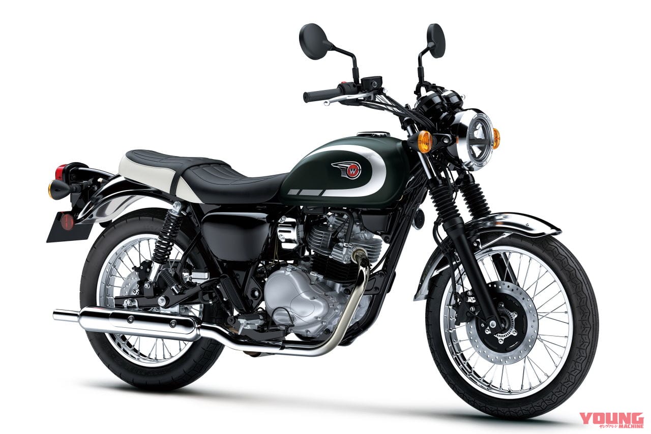 カワサキ|W230|欧州仕様|2026年モデル|カワサキ「W230」「メグロS1」の2026年モデルが登場! W230はメッキフェンダーの新色マットグリーン採用【欧州】