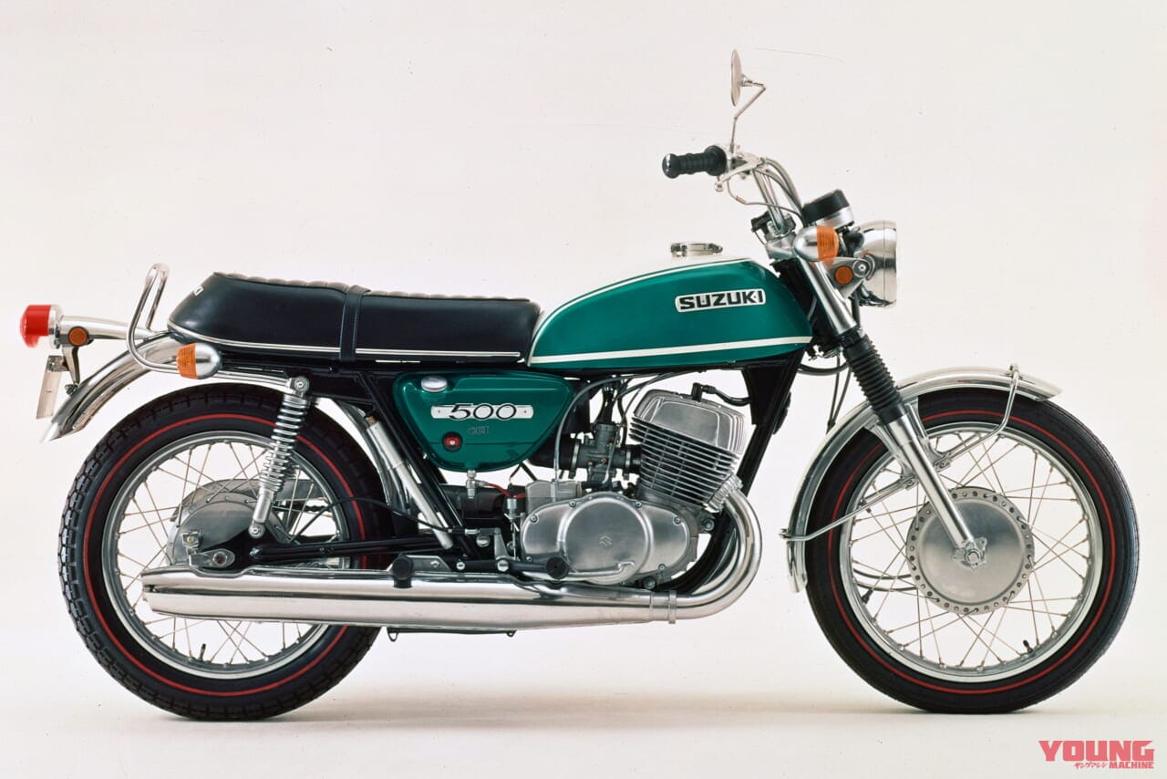 スズキ|GT500||1971年モデル|【速報】スズキ新型車「GSX-8T / GSX-8TT」登場!! 昭和のロードスター/ロードレーサーをオマージュした本気のネオクラシック