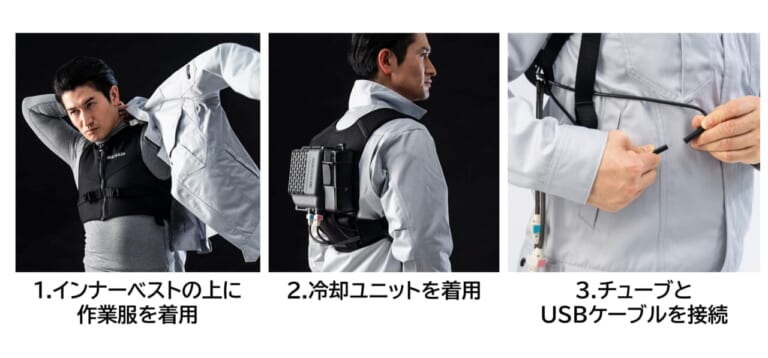 日本シグマックス株式会社 メディエイド アイシングギア ベスト2｜ゴツいバックパックは伊達じゃない! プロ仕様の最強冷却ウェア「メディエイド アイシングギア ベスト2」は酷暑ツーリングを快適にする