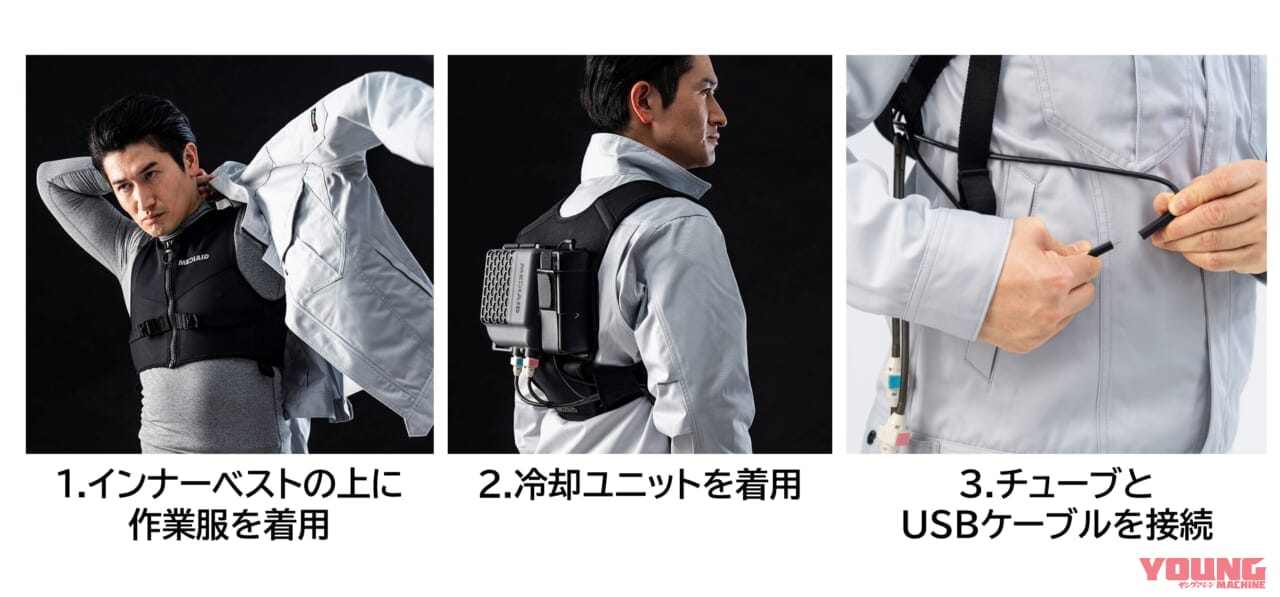 日本シグマックス株式会社 メディエイド アイシングギア ベスト2|ゴツいバックパックは伊達じゃない! プロ仕様の最強冷却ウェア「メディエイド アイシングギア ベスト2」は酷暑ツーリングを快適にする