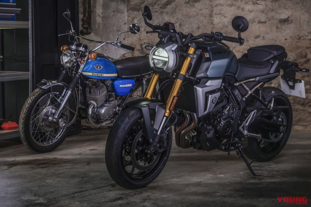 スズキ｜GT500｜｜1971年モデル｜【速報】スズキ新型車「GSX-8T / GSX-8TT」登場!! 昭和のロードスター/ロードレーサーをオマージュした本気のネオクラシック