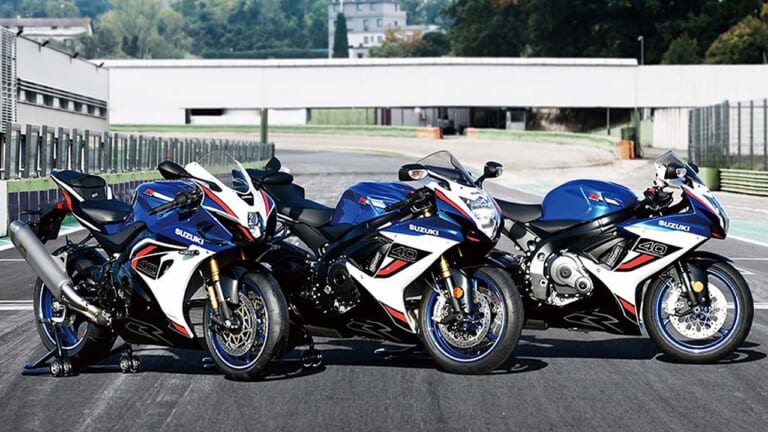 スズキ|GSX-R750|北米仕様|2026年モデル|こっちも40周年記念カラー! 北米で生き残るスズキ「GSX-R750」「GSX-R600」に新型R1000とお揃いの青×白が登場