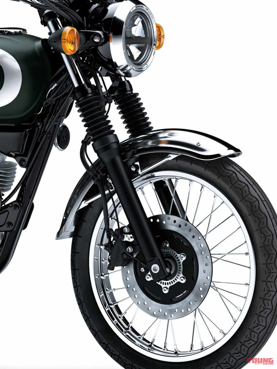 |カワサキ「W230」「メグロS1」の2026年モデルが登場! W230はメッキフェンダーの新色マットグリーン採用【欧州】