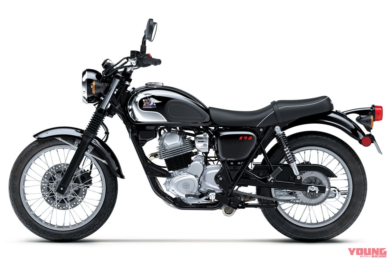 |初登場の赤!! カワサキ「W230」「メグロS1」の2026年モデルが登場、W230はメッキフェンダーも採用