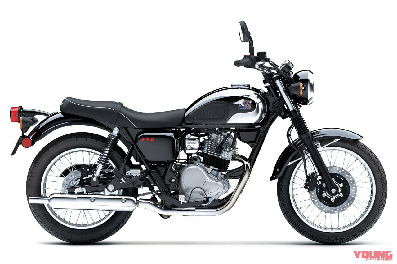 ｜初登場の赤!! カワサキ「W230」「メグロS1」の2026年モデルが登場、W230はメッキフェンダーも採用