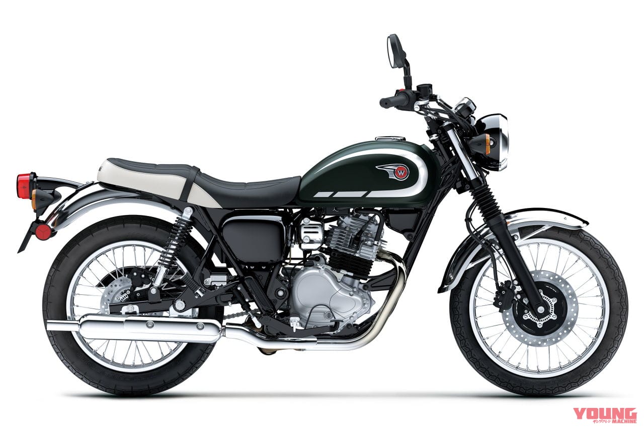 |初登場の赤!! カワサキ「W230」「メグロS1」の2026年モデルが登場、W230はメッキフェンダーも採用