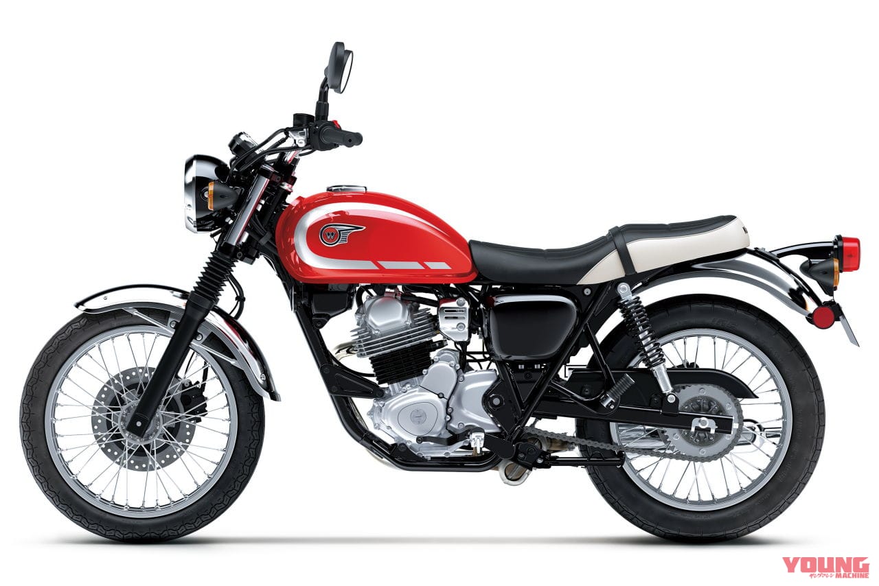 |初登場の赤!! カワサキ「W230」「メグロS1」の2026年モデルが登場、W230はメッキフェンダーも採用