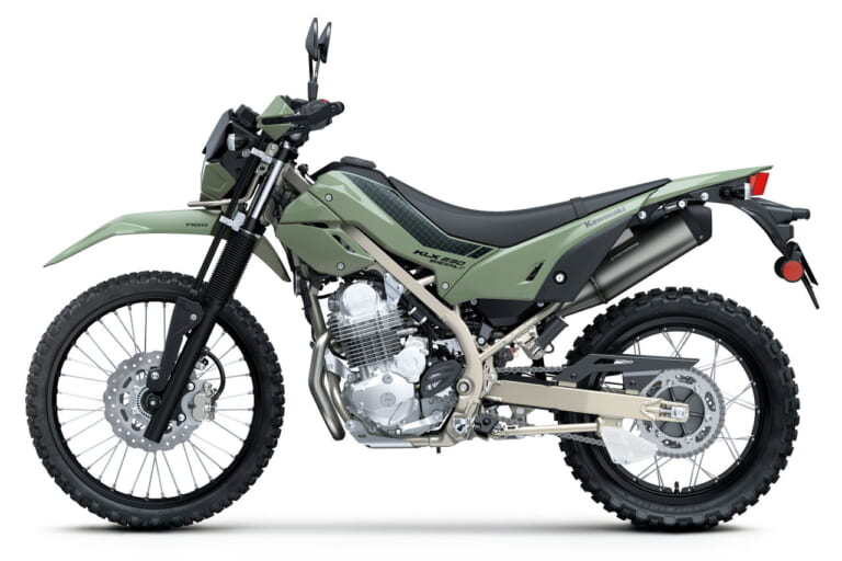 カワサキ|KLX230シェルパS|2026年モデル|さらに足着き良好! シート高20mmダウンのカワサキ「KLX230シェルパS」新登場