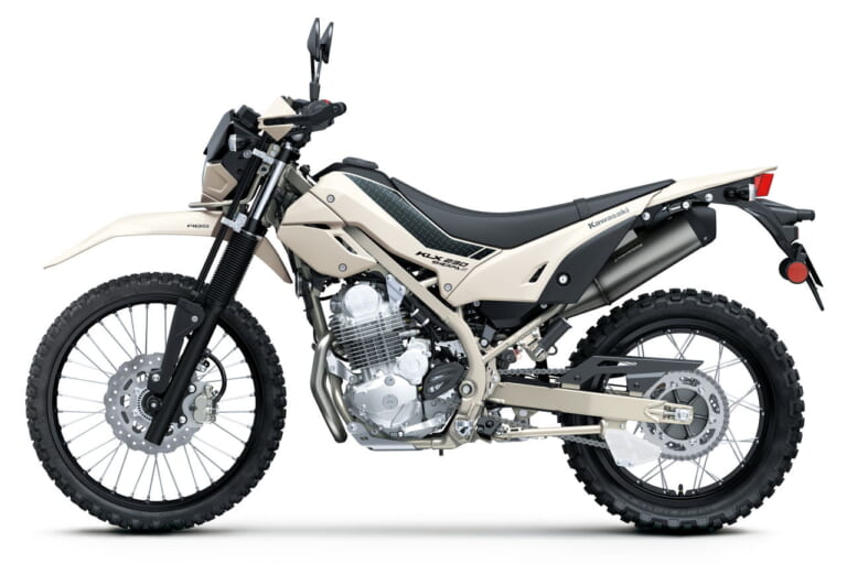 カワサキ|KLX230シェルパS|2026年モデル|さらに足着き良好! シート高20mmダウンのカワサキ「KLX230シェルパS」新登場