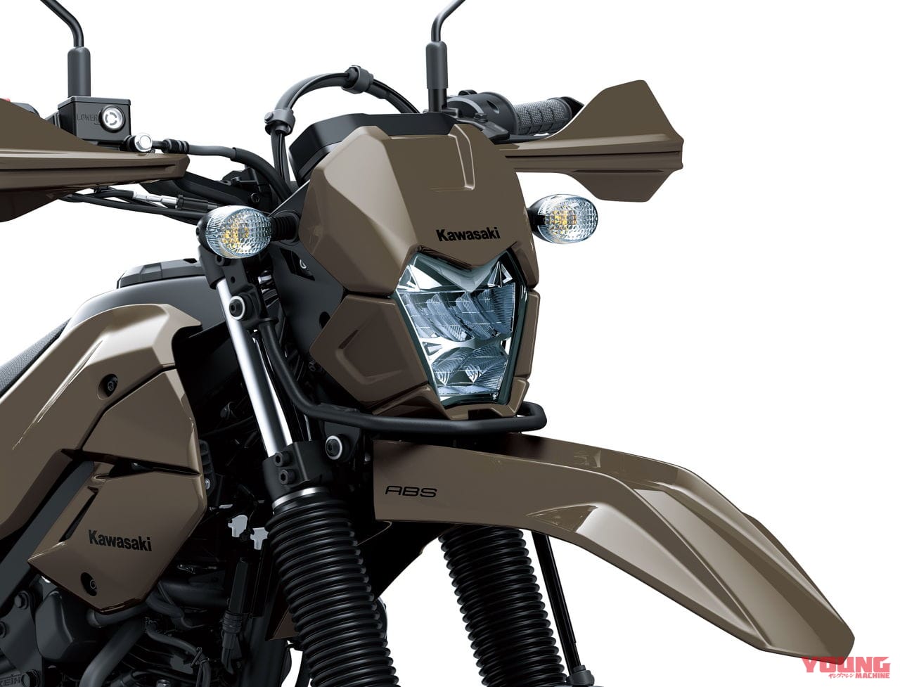 |旅する4スト! カワサキ新型モデル「KLX230 DF」登場、シェルパに後輪チューブレスやエンジンガード、リヤキャリアを追加
