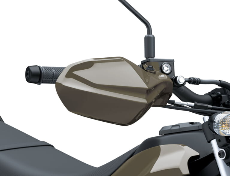 カワサキ|KLX230 DF|2026年モデル|旅する4スト! カワサキ新型モデル「KLX230 DF」登場、シェルパに後輪チューブレスやエンジンガード、リヤキャリアを追加