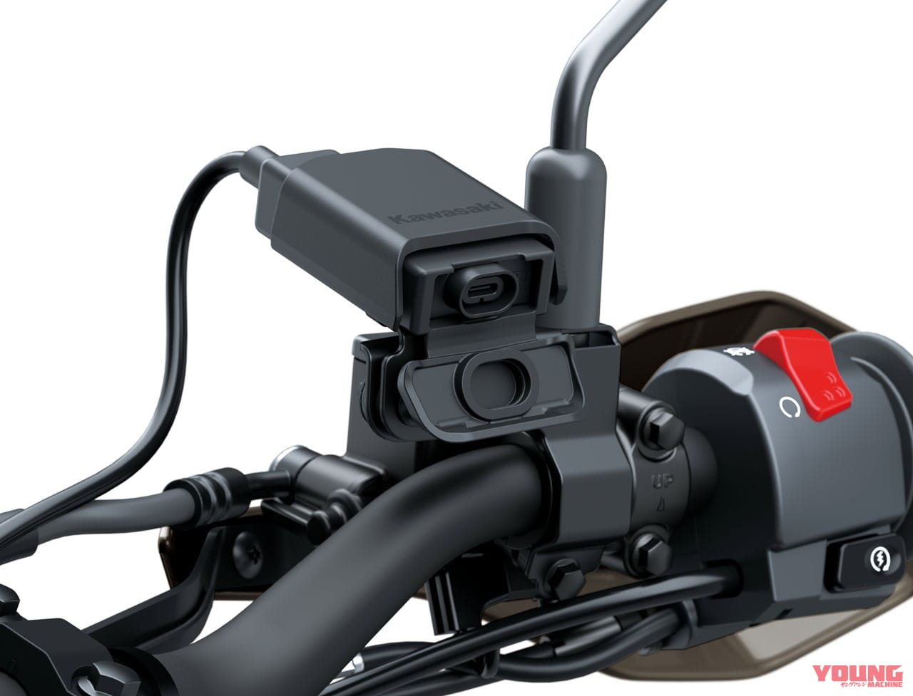 |旅する4スト! カワサキ新型モデル「KLX230 DF」登場、シェルパに後輪チューブレスやエンジンガード、リヤキャリアを追加