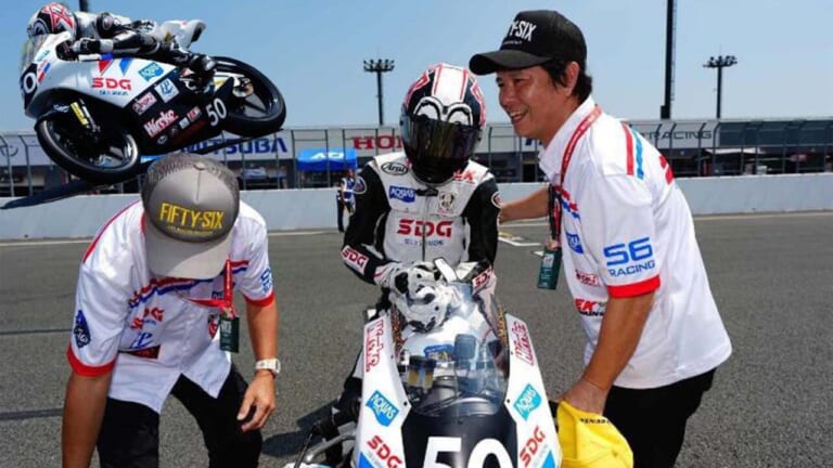 全日本ロードレース第4戦 中野真矢監督率いる「SDG Jr. 56RACING」の富樫虎太郎選手は単独6位でチェッカー
