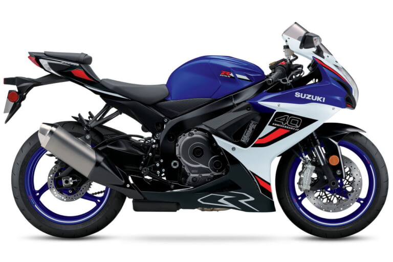 スズキ|GSX-R600|北米仕様|2026年モデル|こっちも40周年記念カラー! 北米で生き残るスズキ「GSX-R750」「GSX-R600」に新型R1000とお揃いの青×白が登場