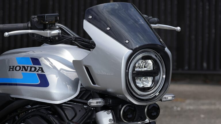 ヘッドライトカウル｜「丸眼&角系カウルブーム来るか」ホンダCB1000F SE コンセプト初お披露目：アクセサリー&一部保安部品も判明/STDはカラバリも