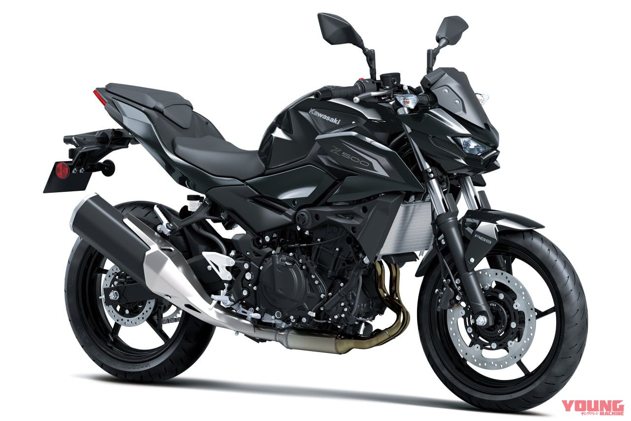 Z500［2026 EU model］｜カワサキ「Z」ファミリーの2026年モデルが登場！ ゴールドフレームのニューカラーも【欧州】