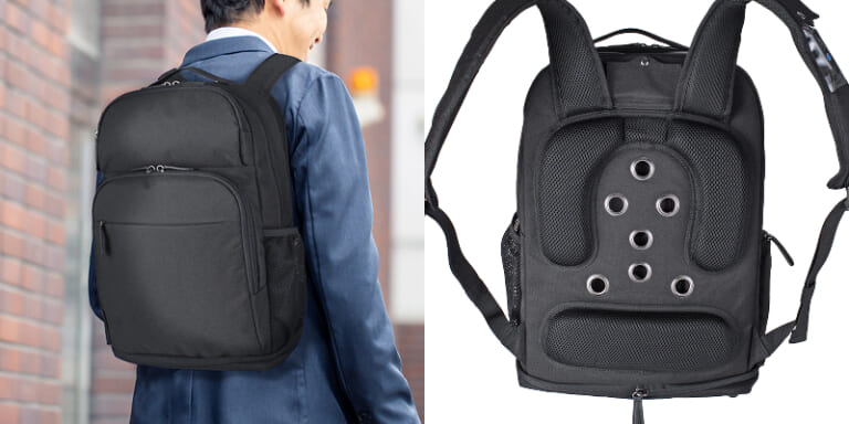 サンワサプライ 200-BAGBPFAN1｜背中が呼吸する”背負う扇風機”の衝撃‼ 荷物多めライダーの常識を「冷却ファン付きリュック」が覆す！