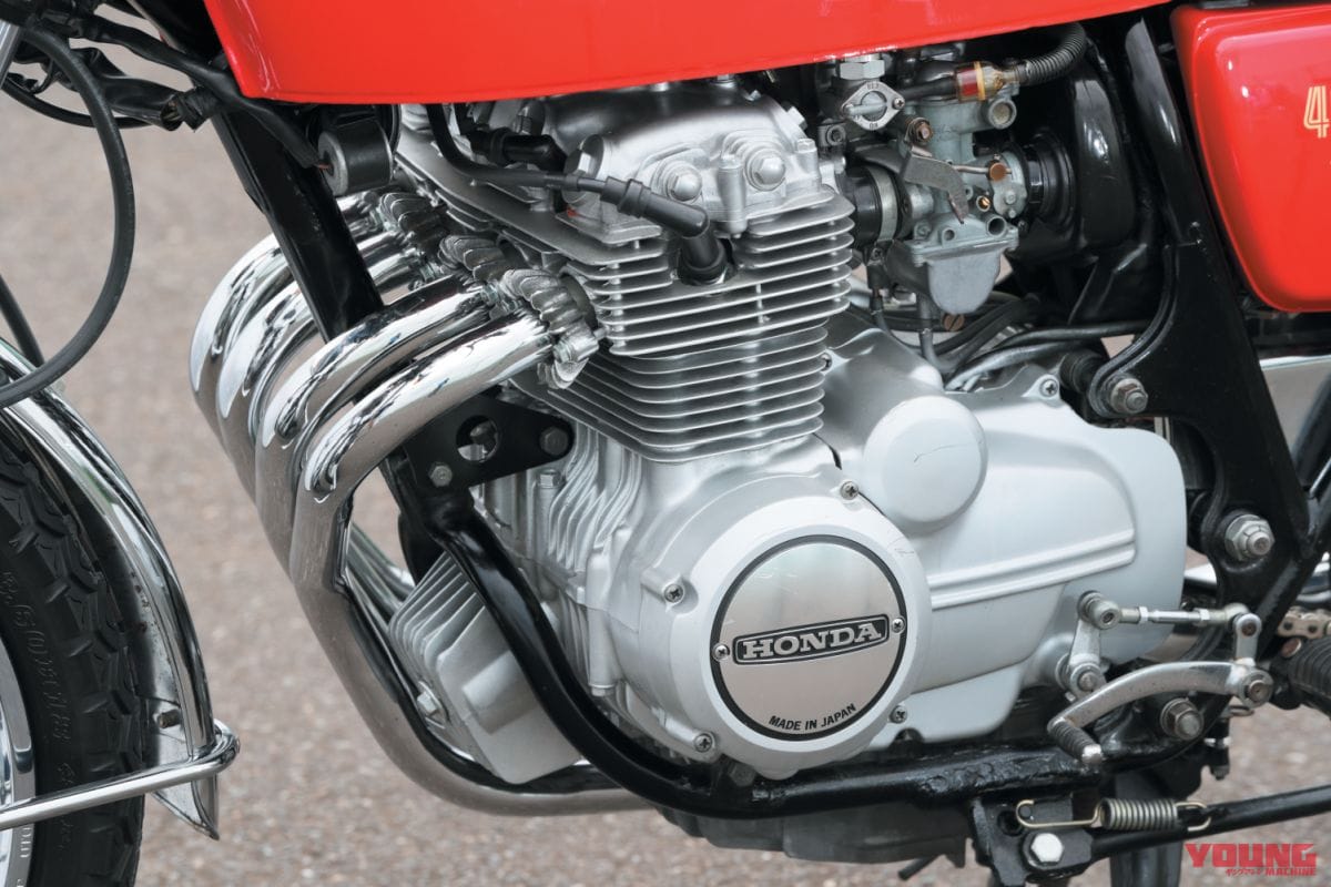 ｜ホンダならではのカフェレーサーを示した車体構成：ホンダCB400FOUR【1974～1977】各部解説