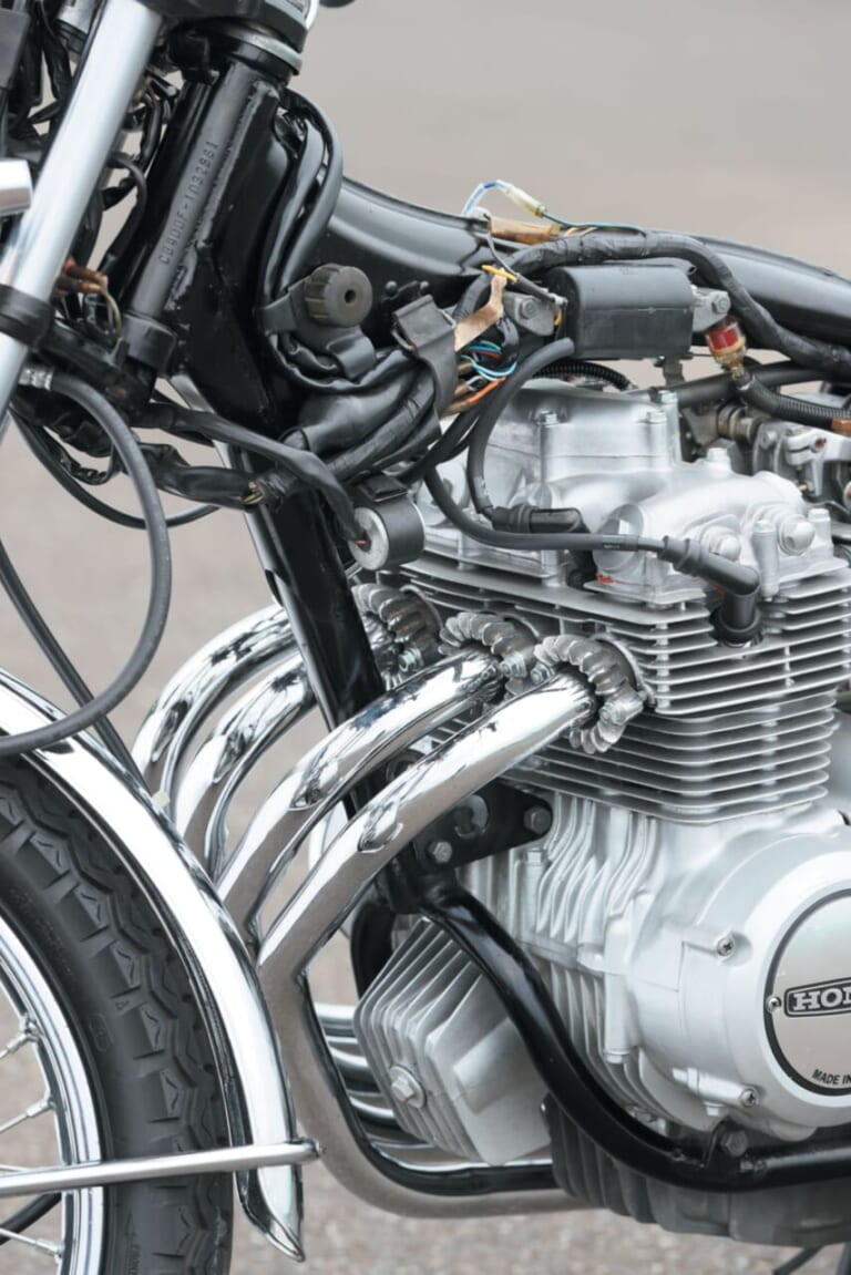 HONDA CB400FOUR|ホンダならではのカフェレーサーを示した車体構成:ホンダCB400FOUR【1974~1977】各部解説