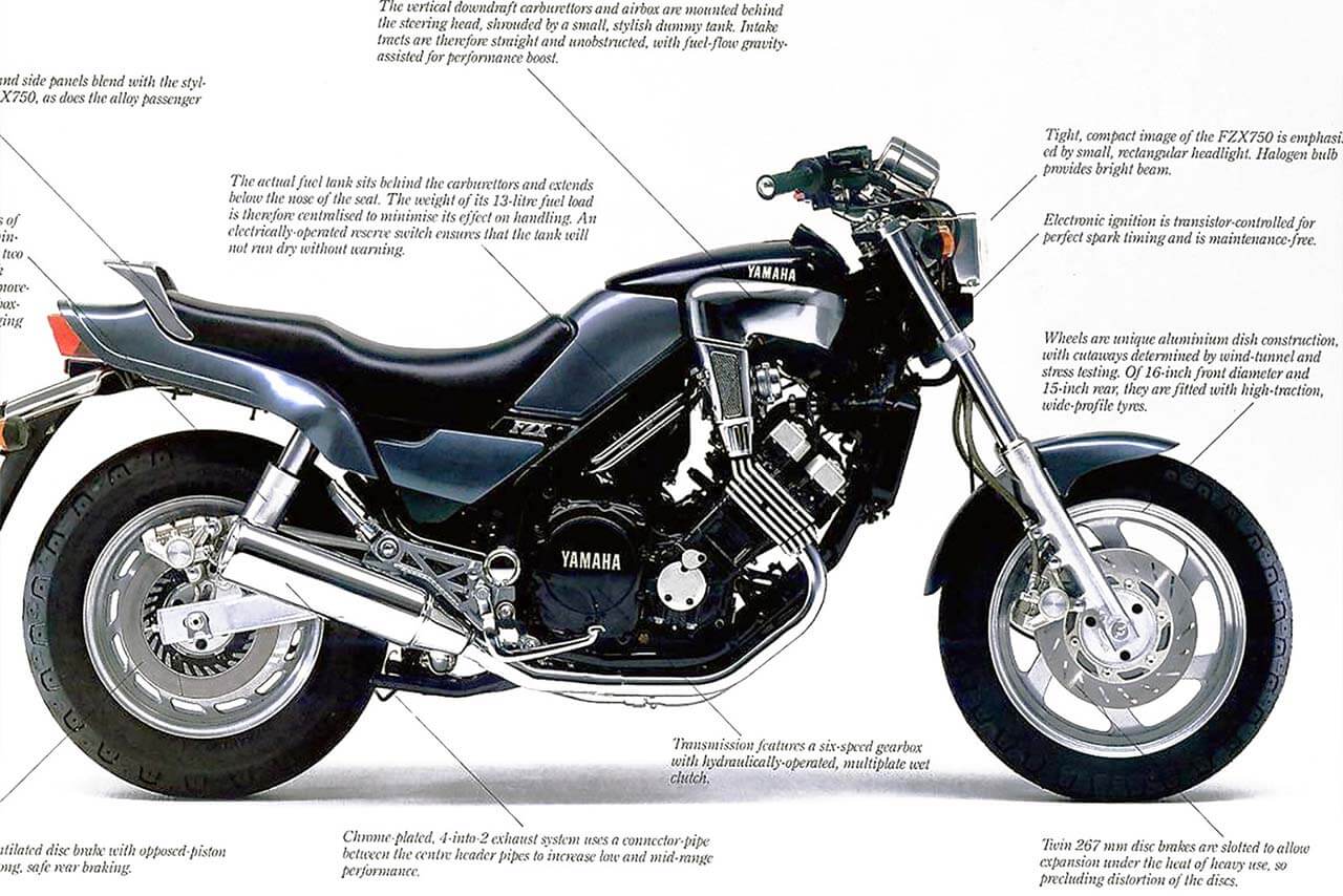ヤマハ｜FZX750｜「限定解除の試験車両だった！」「VMAXに隠れて」ヤマハが得意としていたアメリカンスポーツFZX750！