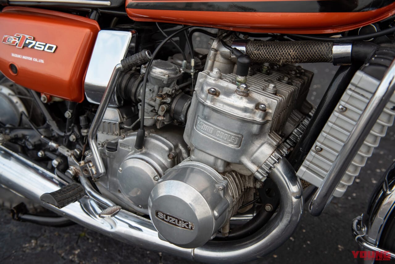 2ストローク3気筒エンジン｜スズキGT750「水牛」はなぜ欧米で人気？世界初の”全水冷”ナナハンが今も愛される理由