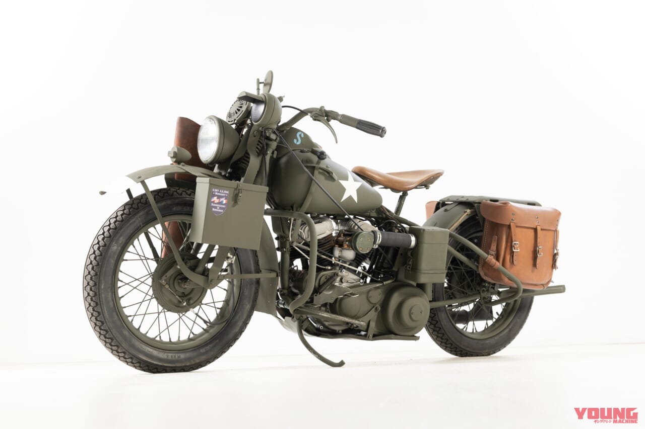 フロントに吊るしたケースはおもに銃弾用|【元祖ミリタリーハーレー】戦中・戦後を切り開いた伝説「WLA」の魅力と歴史を徹底解説!
