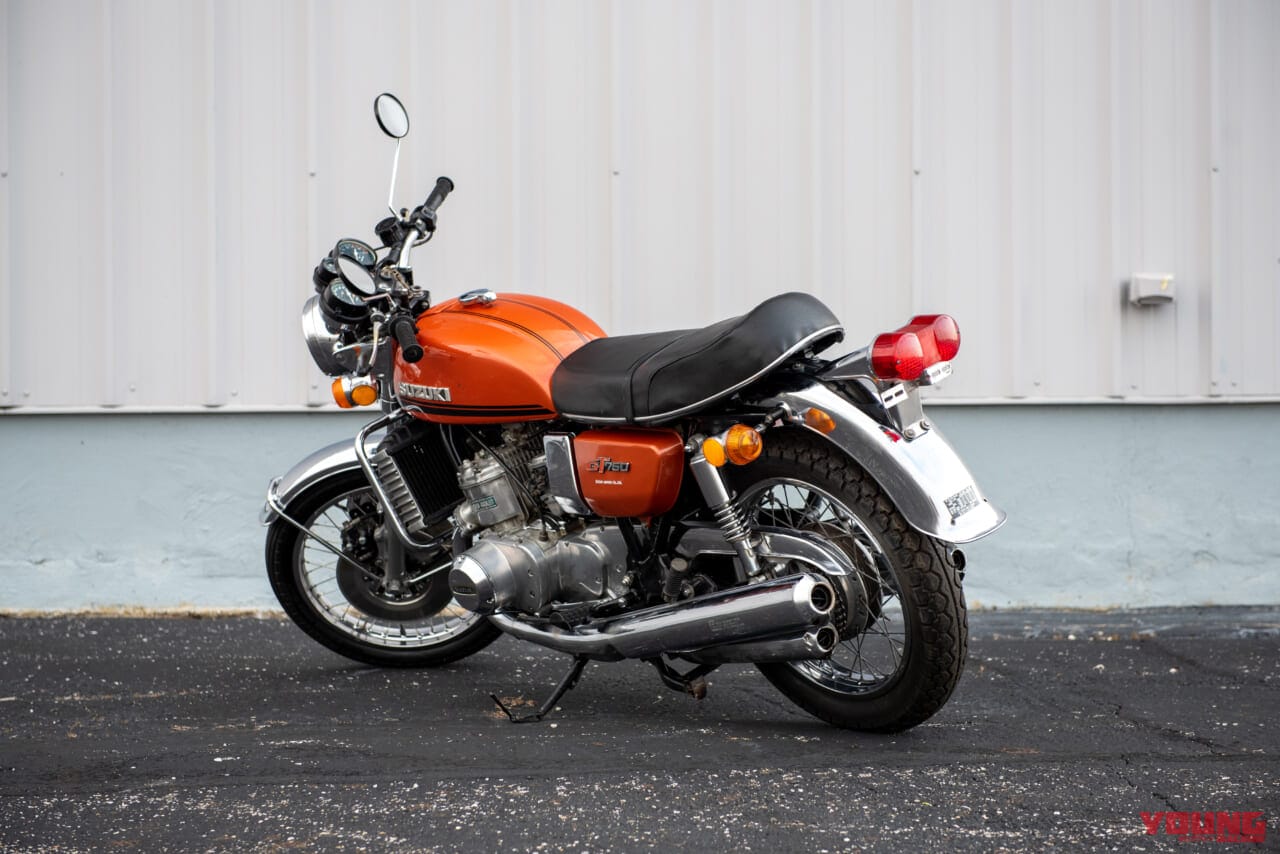 タイヤサイズ｜スズキGT750「水牛」はなぜ欧米で人気？世界初の”全水冷”ナナハンが今も愛される理由