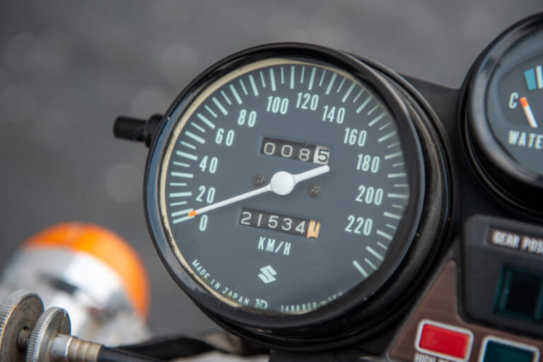 2万1000キロほどの走行距離｜スズキGT750「水牛」はなぜ欧米で人気？世界初の”全水冷”ナナハンが今も愛される理由