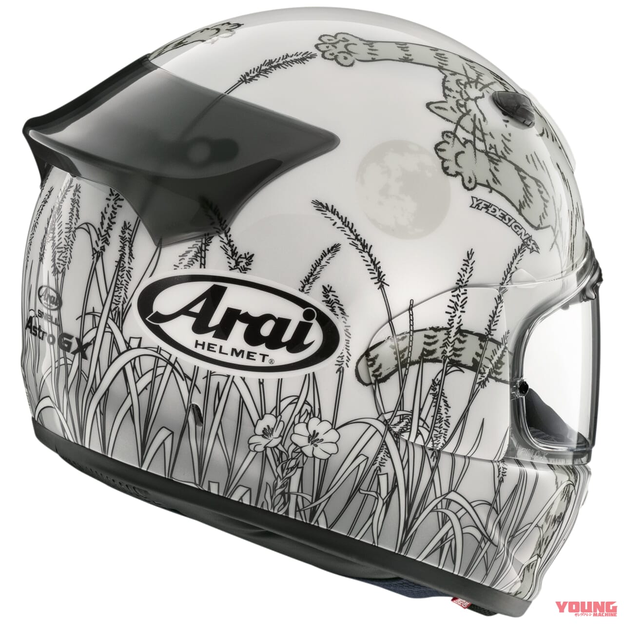 Arai ASTRO-GX NEKO|満月とネコ! アライのフルフェイス「アストロGX」に異色のグラフィックモデル登場
