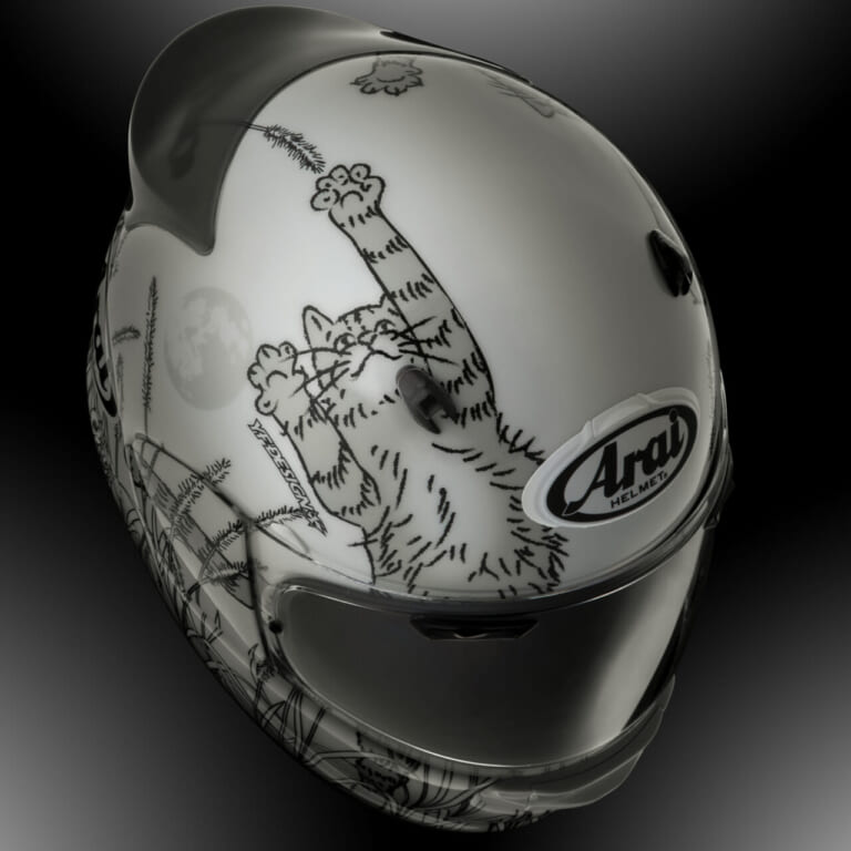 Arai ASTRO-GX NEKO|満月とネコ! アライのフルフェイス「アストロGX」に異色のグラフィックモデル登場