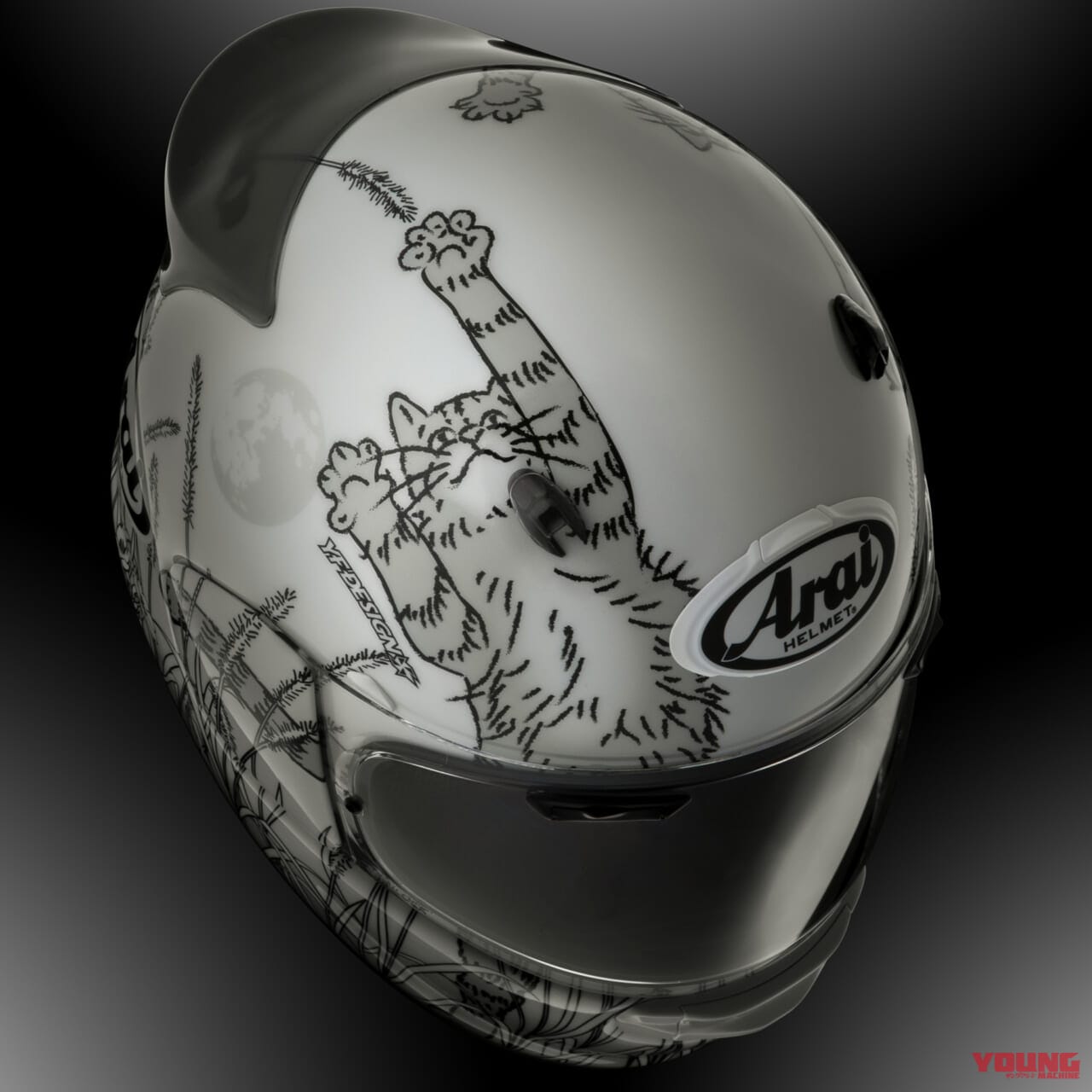Arai ASTRO-GX NEKO｜満月とネコ！ アライのフルフェイス「アストロGX」に異色のグラフィックモデル登場