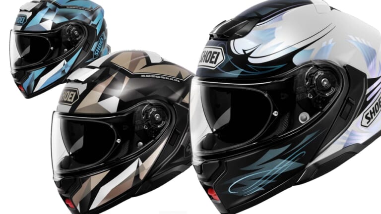 最高峰システムヘルメット、SHOEI「ネオテック3」に2種類のグラフィックモデル「BREEZE」「FRAGMENTS」が登場、12月発売へ
