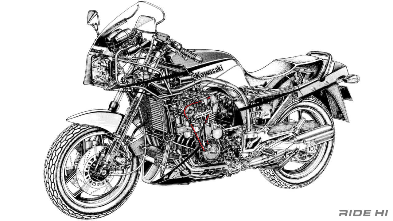 絵（原画） イラスト カワサキNinja ZX-9R（緑） : MotorParade - 通販