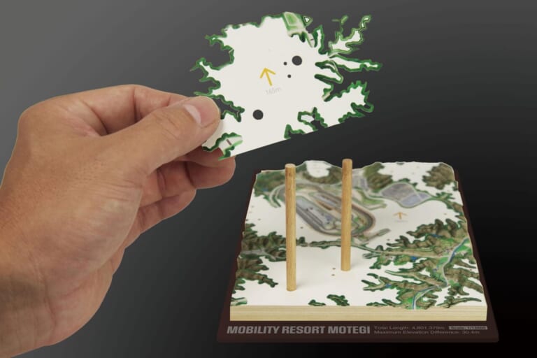 あのサーキットの"高低差"を指先で感じろ!「立体地形図キット」にもてぎとSUGOが登場｜あのサーキットの”高低差”を指先で感じろ!「立体地形図キット」にもてぎとSUGOが登場