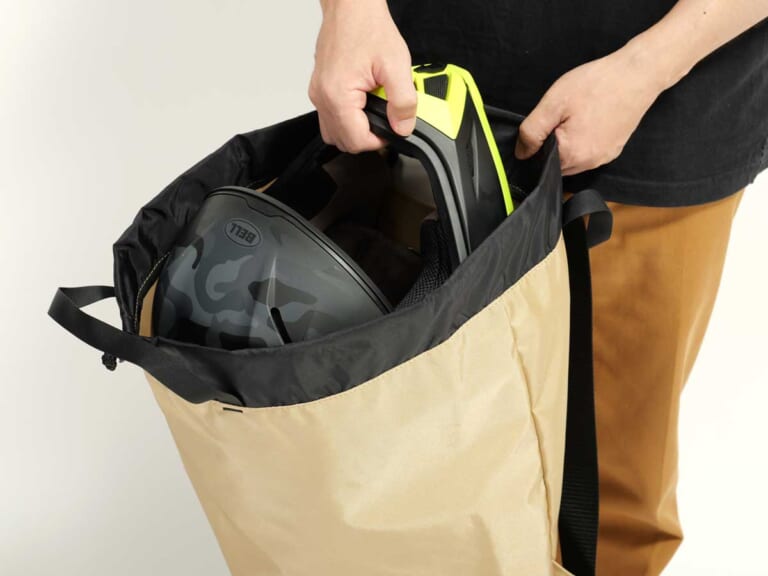 ライダーに“ちょうど良い”バッグ。登山用品で培った職人技が光る「ライダース巾着ザック IMOCK」登場｜ライダーに“ちょうど良い”バッグ。登山用品で培った職人技が光る「ライダース巾着ザック IMOCK」登場