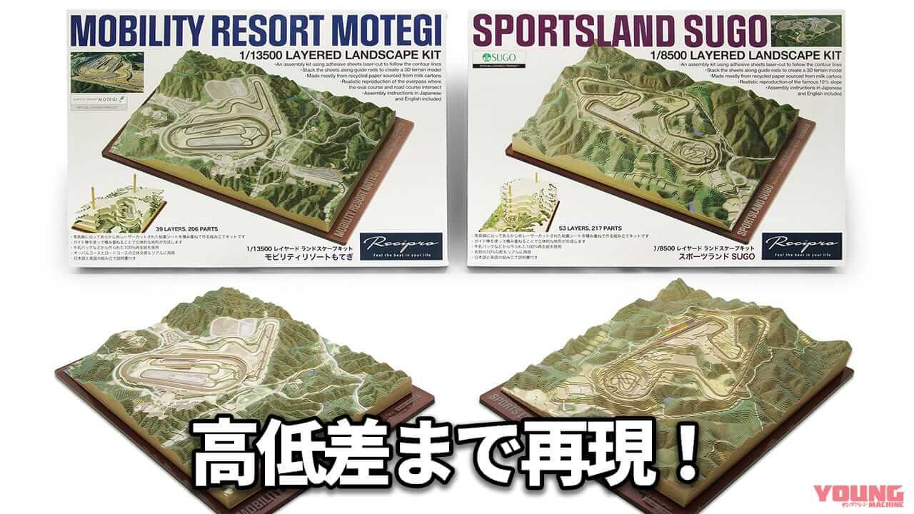 ｜あのサーキットの”高低差”を指先で感じろ!「立体地形図キット」にもてぎとSUGOが登場