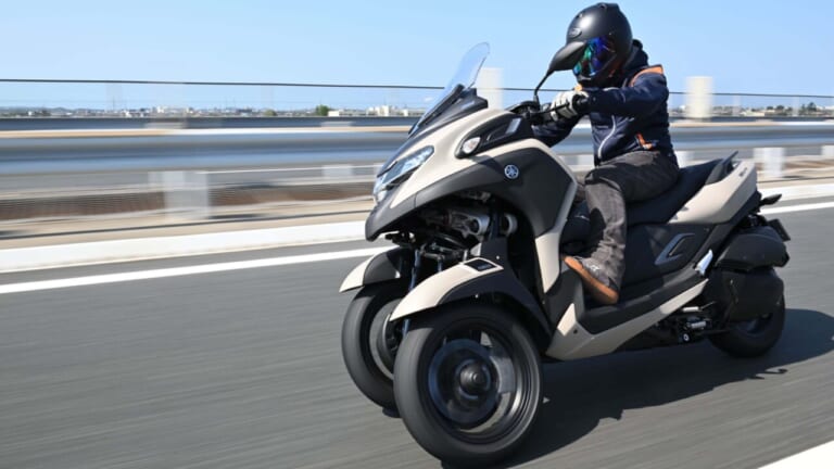 【安定感抜群で高速道路もラクラクのオートマ リーニング・マルチ・ホイール】ヤマハ　トリシティ300 2025モデル試乗レポート