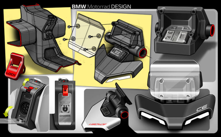 コンセプトモデルのスケッチ|「ヘルメットもプロテクターも不要?」新型コンセプト ビジョンCE【BMW 電動スクーターの進化から紐解き徹底解説】