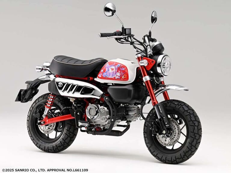 “Honda × Kuromi” モンキー125用タンクサイドパネル|【限定】愛車のモンキー125を「クロミ」仕様に! ホンダが純正アクセサリーのタンクサイドパネルを発売