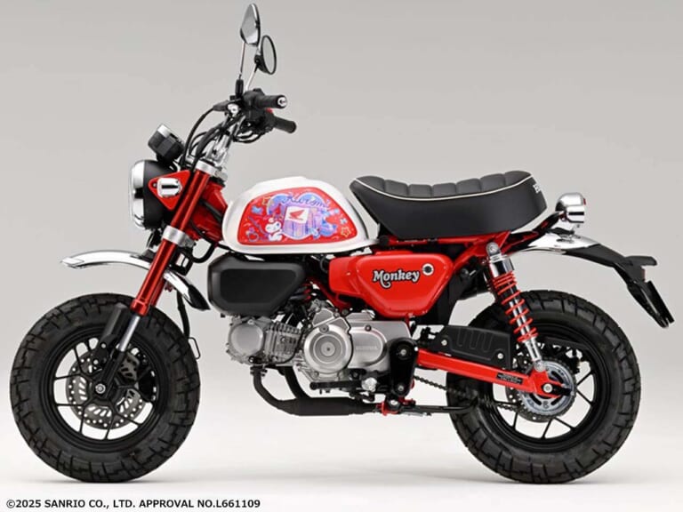 “Honda × Kuromi” モンキー125用タンクサイドパネル｜【限定】愛車のモンキー125を「クロミ」仕様に！ ホンダが純正アクセサリーのタンクサイドパネルを発売