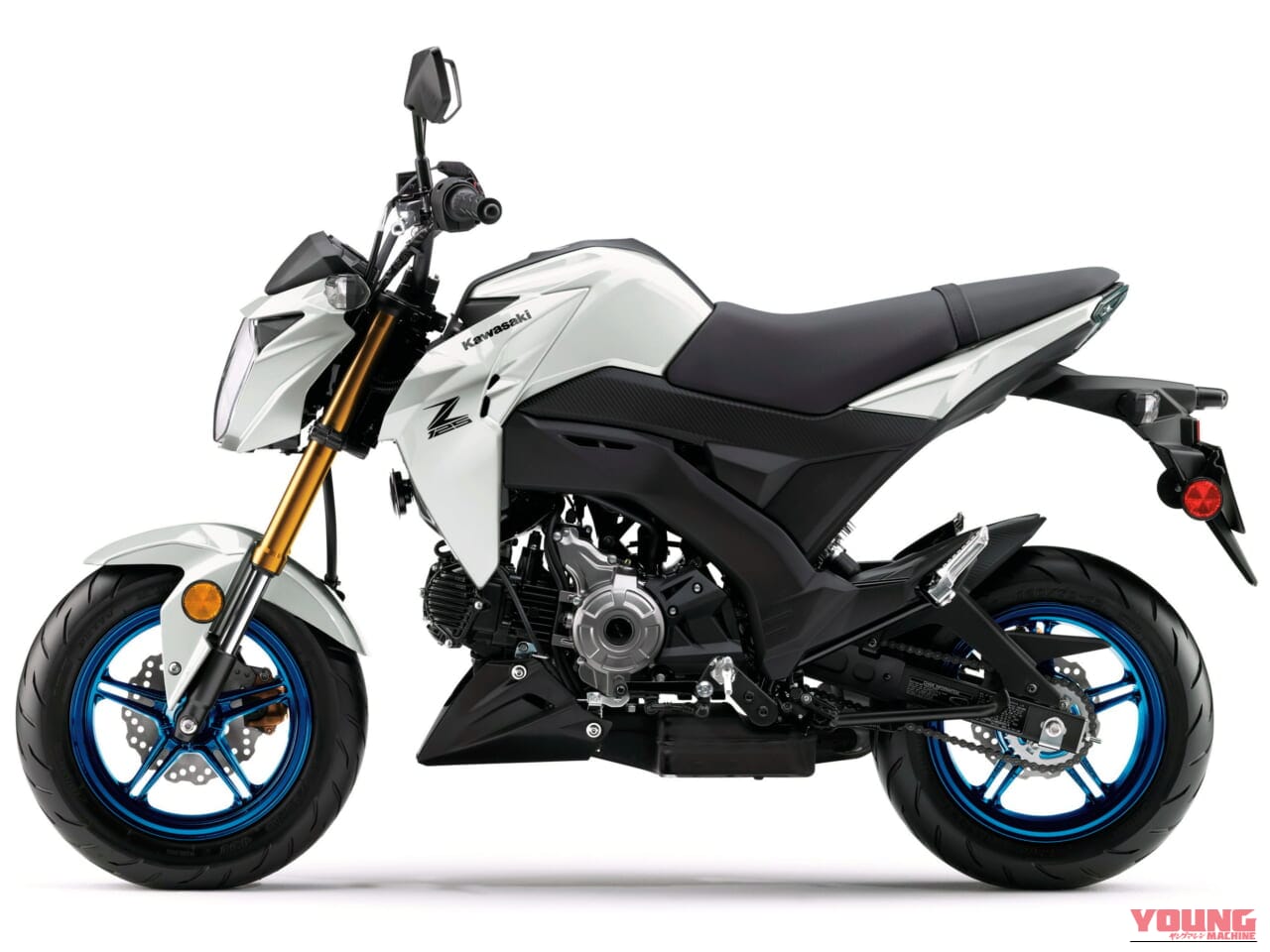 |カワサキ「Z125プロ」2026年モデル登場! 金のサスペンションに新グリーン、さらにホイールも塗り分け【北米】